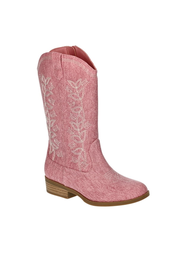 Little and Big Girls' Color Denim Western Cowgirl Boots