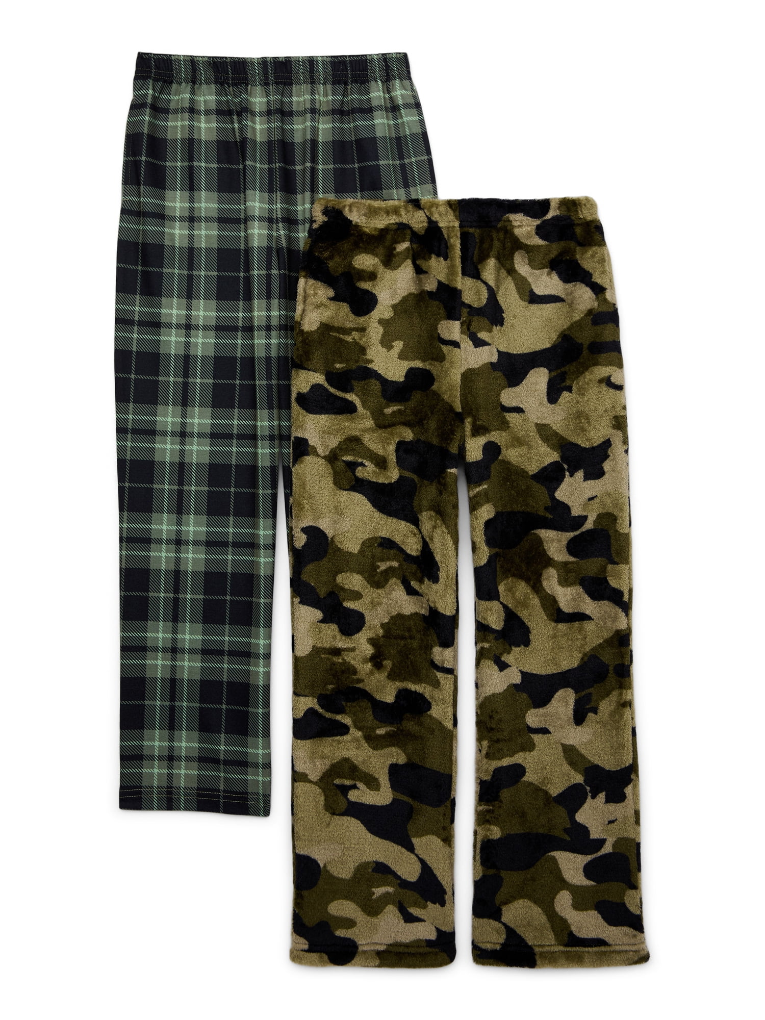 Wonder Nation Boys Lounge and Cozy Sleep Pants with Pockets, 2-Pack, Sizes 4-18 Plus Husky
