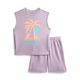 thumbnail image 1 of Wonder Nation Little Boys Graphic Tank Top and Shorts Set, 2-Piece, Sizes 4-10, 1 of 3