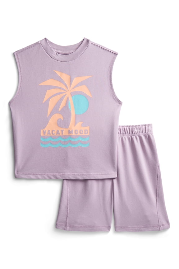 Little Boys Graphic Tank Top and Shorts Set, 2-Piece, Sizes 4-10