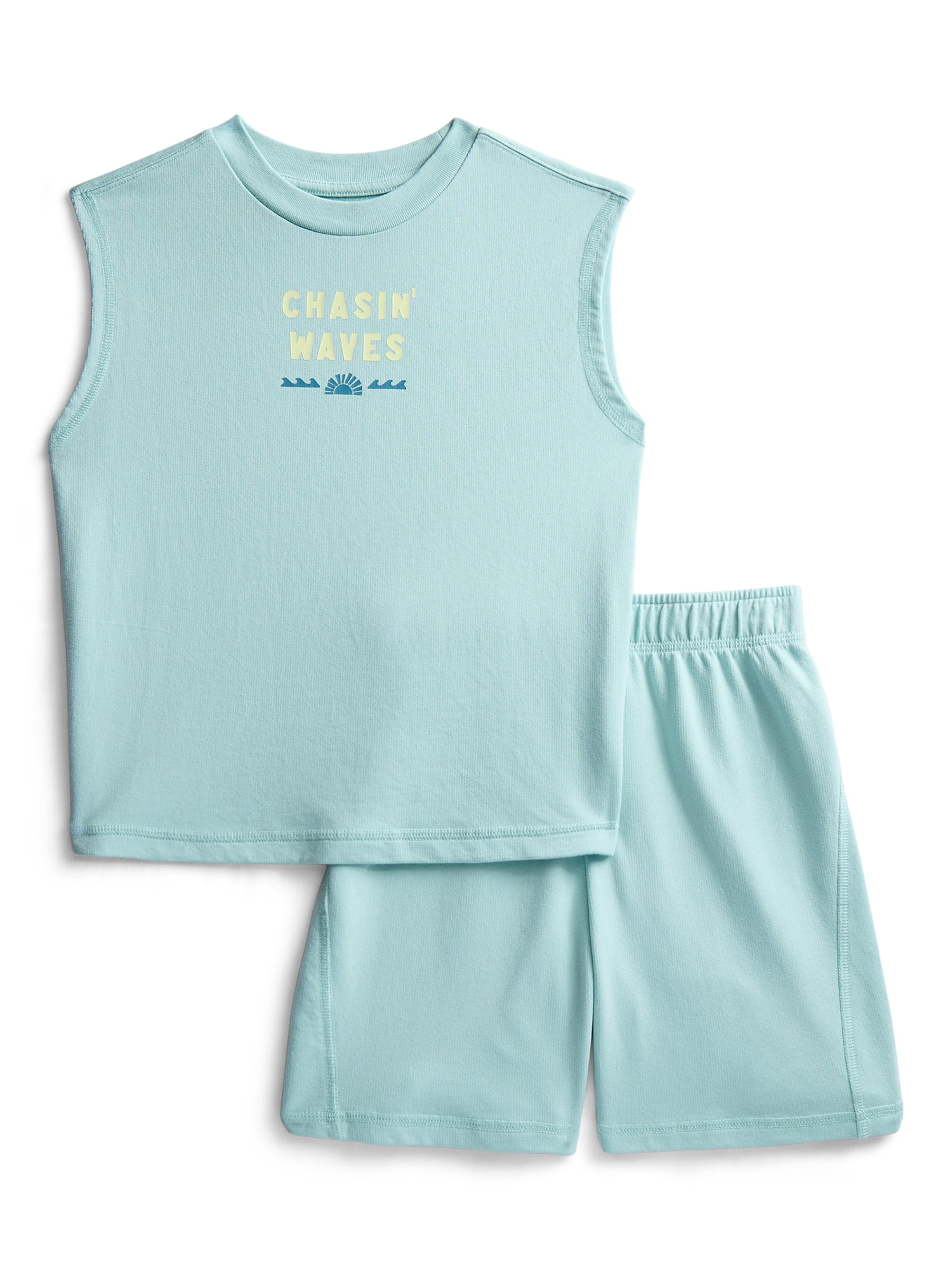 Wonder Nation Little Boys Graphic Tank Top and Shorts Set, 2-Piece, Sizes 4-10