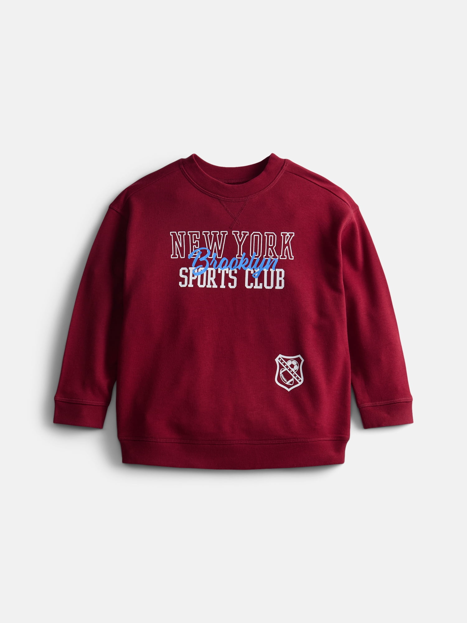 Wonder Nation Little Boys Crewneck Graphic Sweatshirt with Long Sleeves, Sizes 4-10