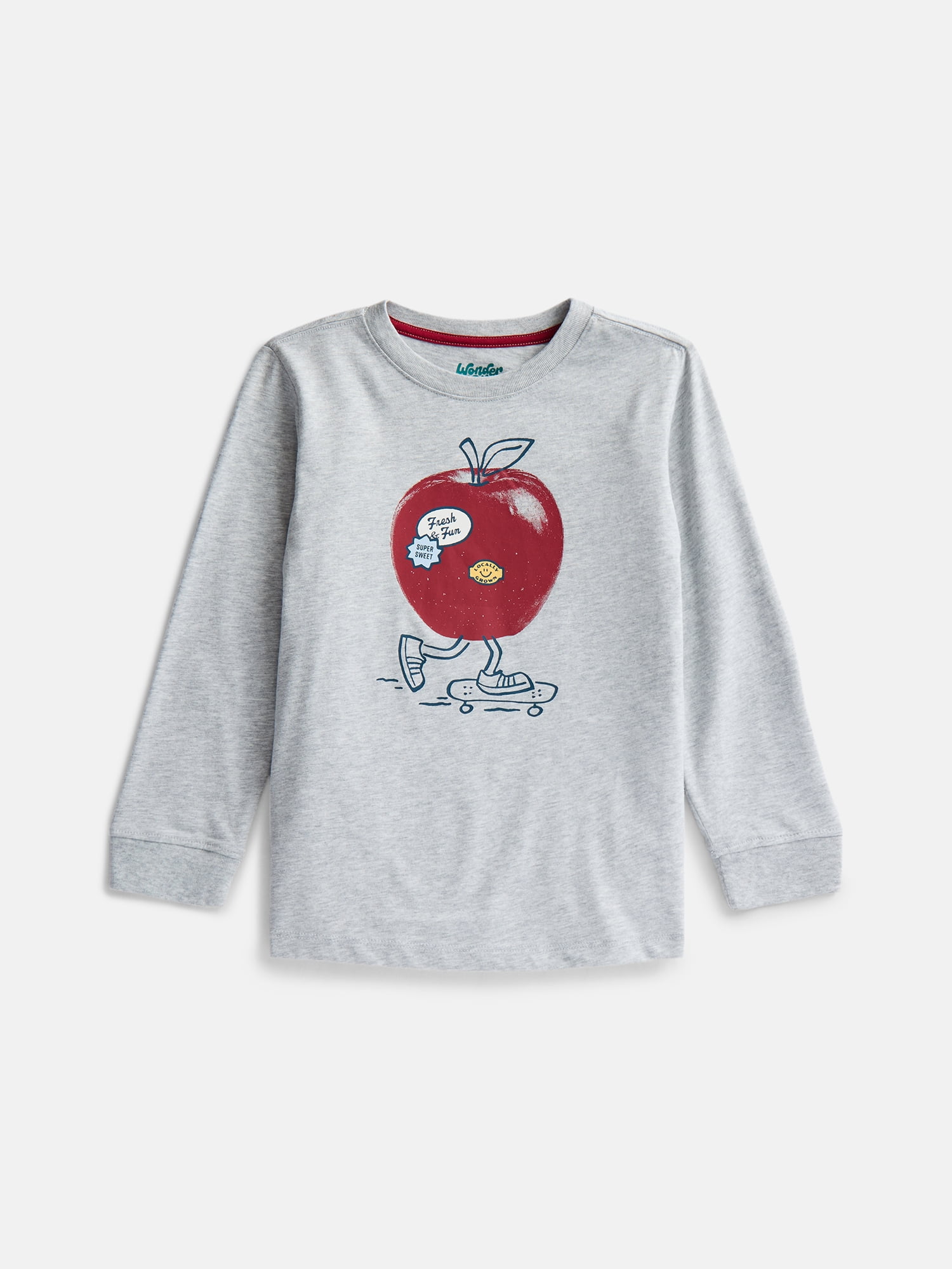 Wonder Nation Little Boys Graphic Tee with Long Sleeves, Sizes 4-29