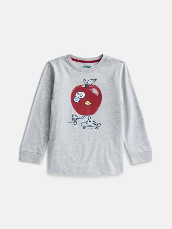 Little Boys Graphic Tee with Long Sleeves, Sizes 4-21