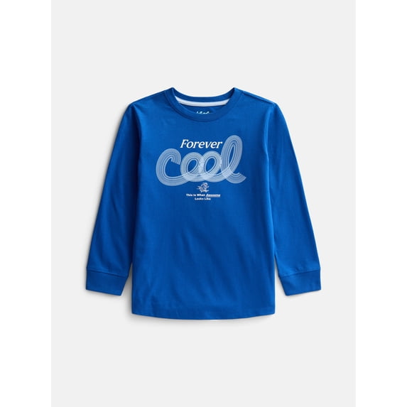 Wonder Nation Little Boys Graphic Tee with Long Sleeves, Sizes 4-13