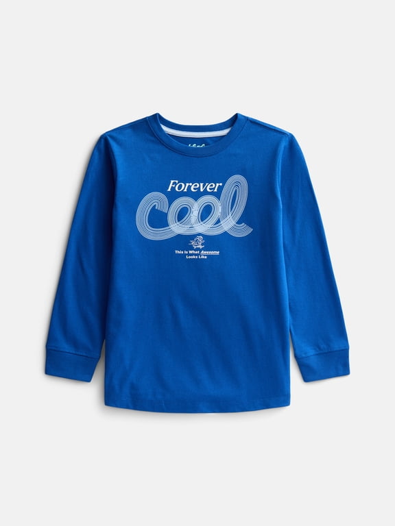 Little Boys Graphic Tee with Long Sleeves, Sizes 4-13