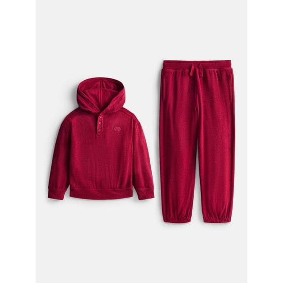 Wonder Nation Boys Long Sleeve Hoodie and Joggers Set, 2-Piece, Sizes 4-10
