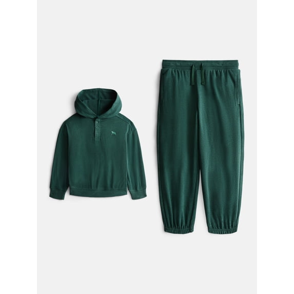 Wonder Nation Boys Long Sleeve Hoodie and Joggers Set, 2-Piece, Sizes 4-10
