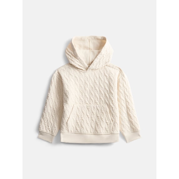 Wonder Nation Little Boys Long Sleeve Quilt Hoodie, Sizes 4-10