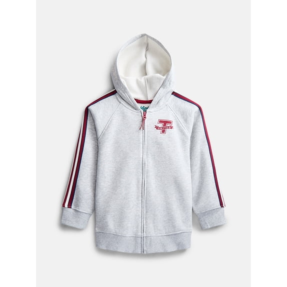 Wonder Nation Little Boys Raglan Zip Up Hoodie with Long Sleeves, Sizes 4-10