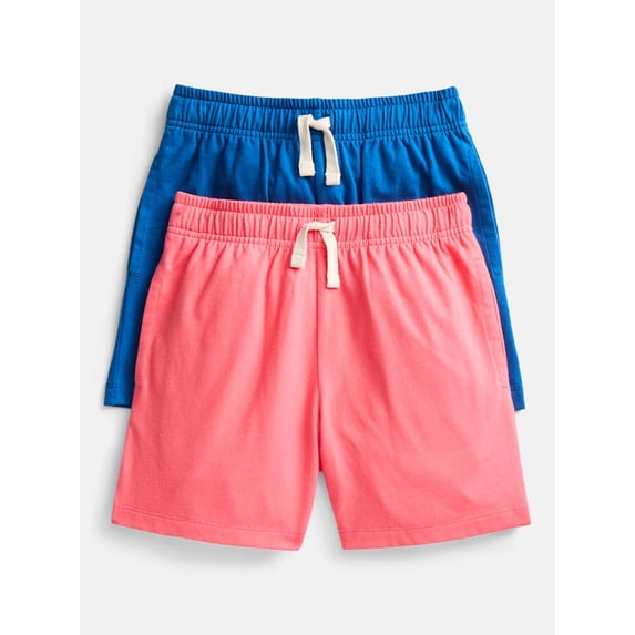 Wonder Nation Little Boys' Pull On Knit Shorts, 2-Pack, Sizes 4-10