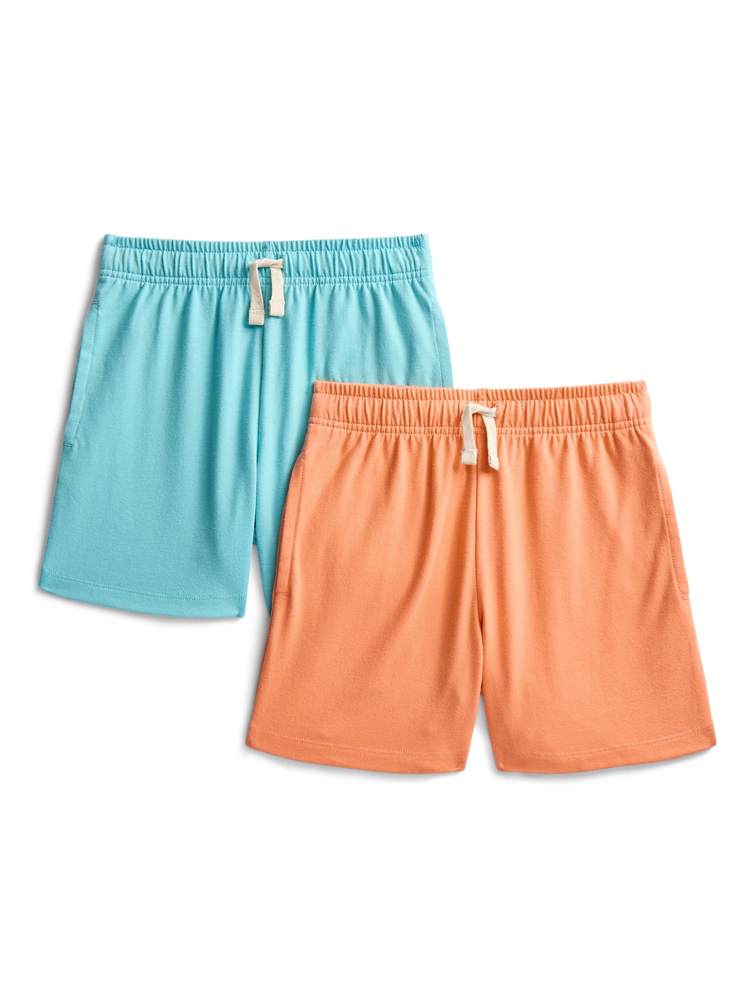 Wonder Nation Little Boys' Pull On Knit Shorts, 2-Pack, Sizes 4-10