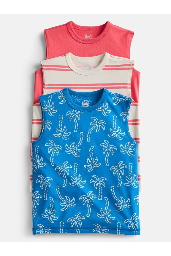 Boys Tank Tops, 3-Pack, Sizes 4-10