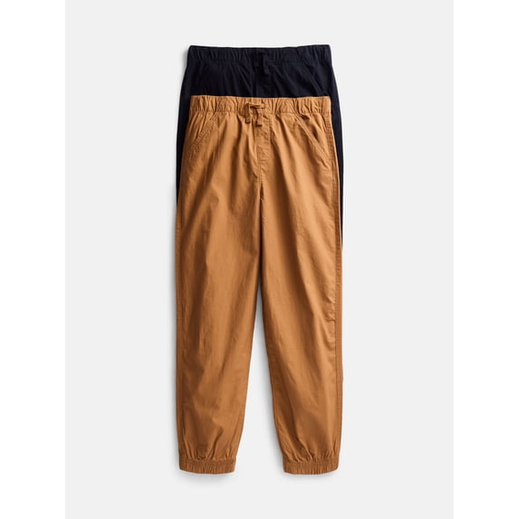 Wonder Nation Little Boys' Woven Jogger Pants, 2-Pack, Sizes 4-10