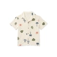 thumbnail image 1 of Wonder Nation Little Boys Knit Button Down Shirt with Short Sleeves, Sizes 4-10, 1 of 3