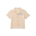 thumbnail image 1 of Wonder Nation Little Boys Knit Button Down Shirt with Short Sleeves, Sizes 4-10, 1 of 3