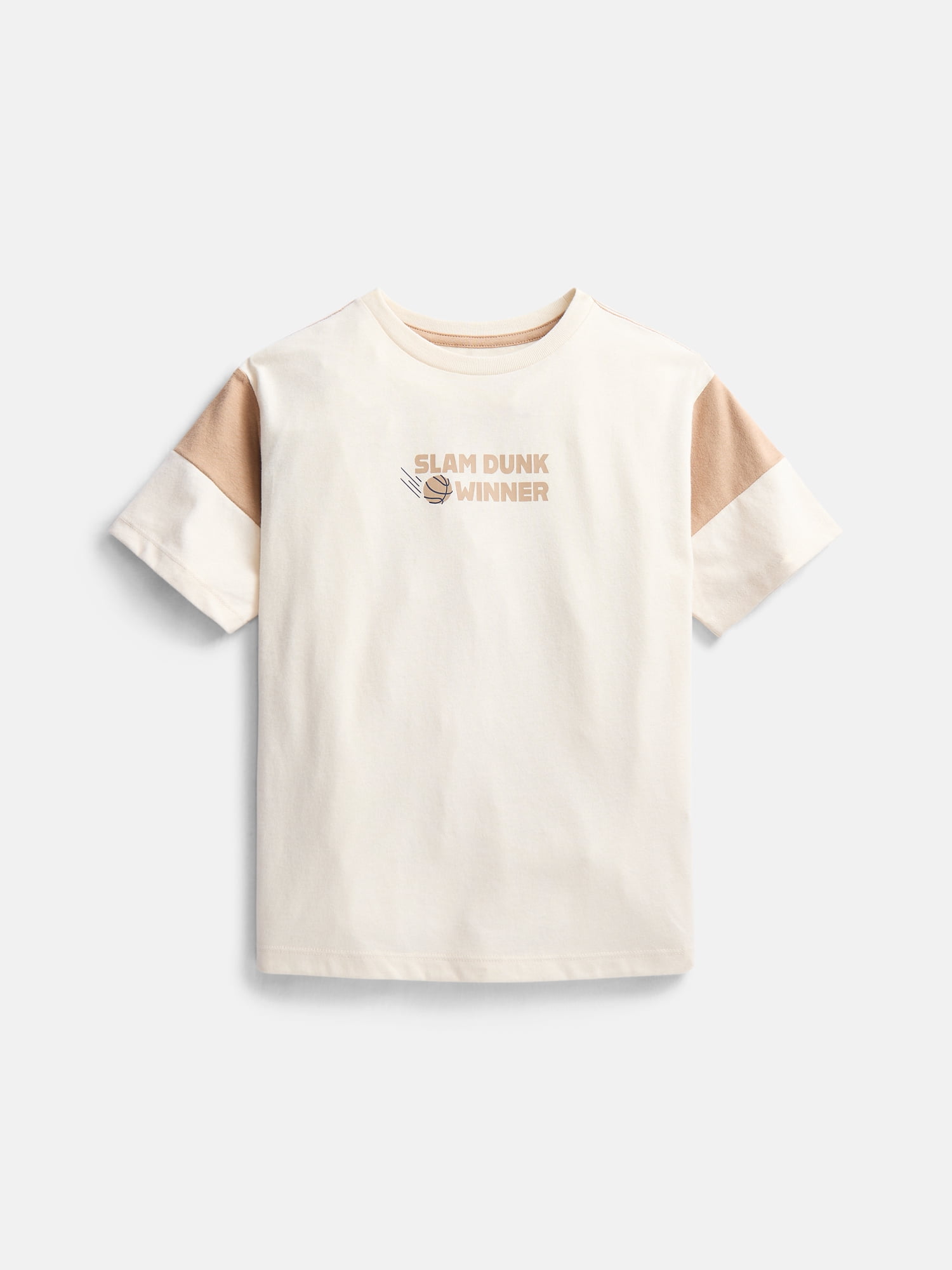 Wonder Nation Little Boys Colorblock Graphic Tee with Short Sleeves, Sizes 4-10