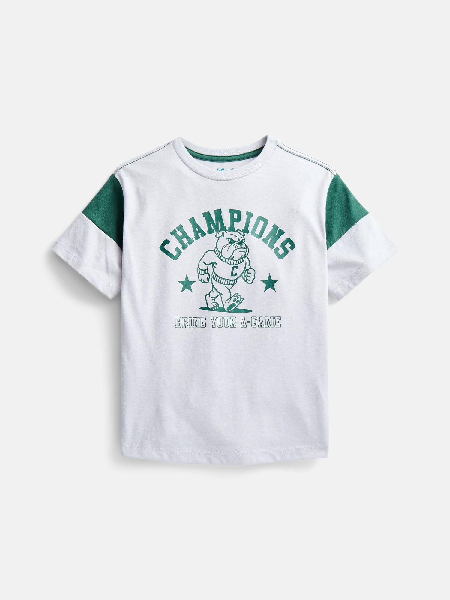 Wonder Nation Little Boys Colorblock Graphic Tee with Short Sleeves, Sizes 4-10