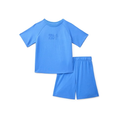 Little Boys Short Sleeve French Terry Outfit Set, 2-Piece, Sizes 4-10