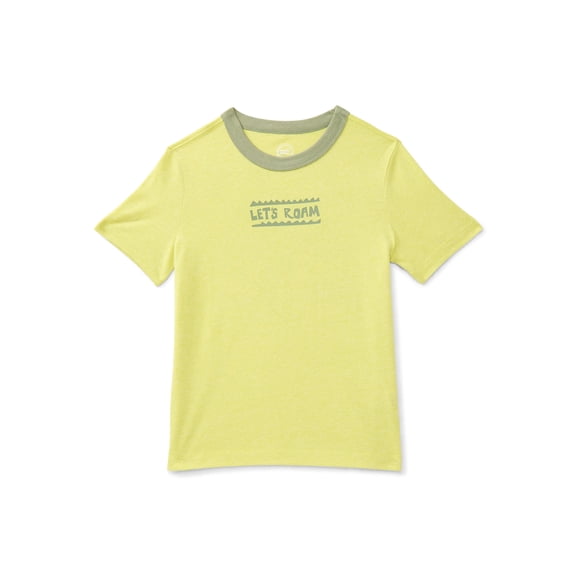 Wonder Nation Little Boys Graphic Ringer Tee with Short Sleeves, Sizes 4-10