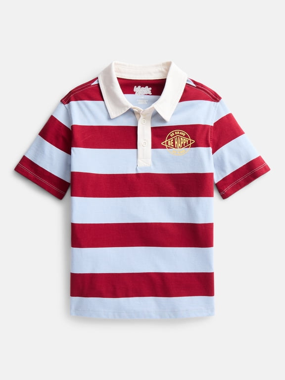 Little Boys' Rugby Polo with Short Sleeves, Sizes 4-10