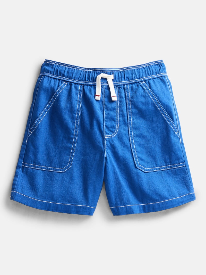 Wonder Nation Little Boys' Cotton Twill Shorts, Sizes 4-10