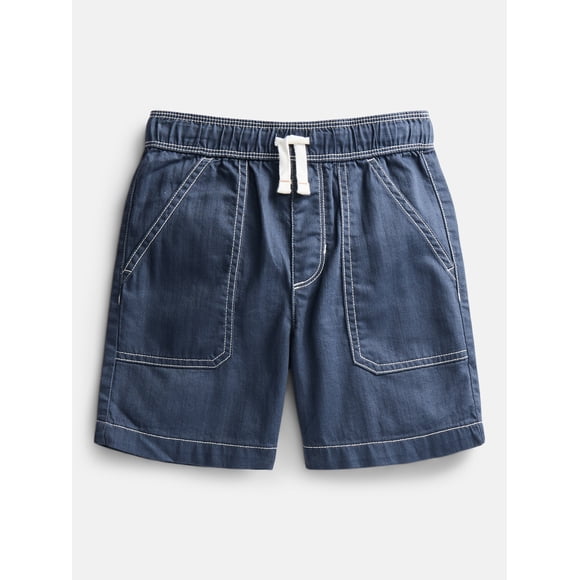 Wonder Nation Little Boys' Cotton Twill Shorts, Sizes 4-10