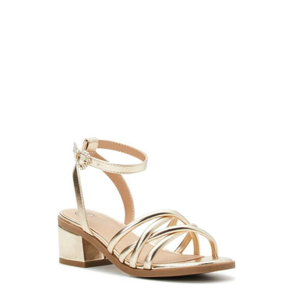 Wonder Nation Little Girl & Big Girl Low Heel Dress Shoe, Sizes 13-5