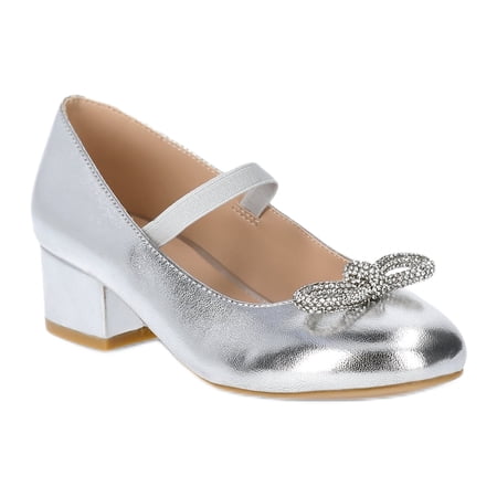 Wonder Nation Little Girl & Big Girl Rhinestone Bow Dress Heel