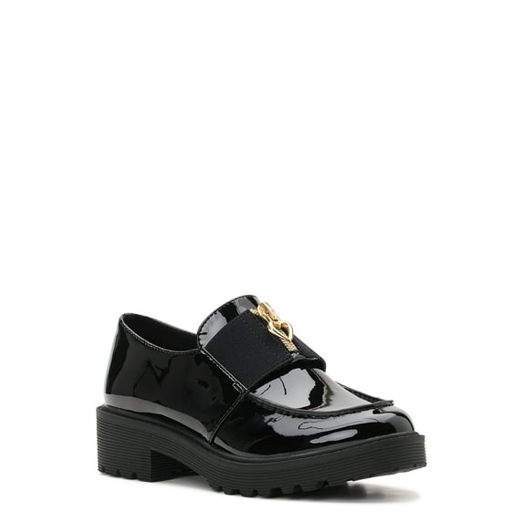 Wonder Nation Little Girl & Big Girl Zip Lug Loafer, Sizes 13-5