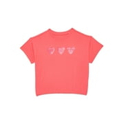 Girls Boxy Tee with Short Sleeves, Sizes 4-10