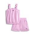 thumbnail image 1 of Wonder Nation Girls Bubble Tank Top and Shorts Outfit Set, 2-Piece, Sizes 4-10, 1 of 3