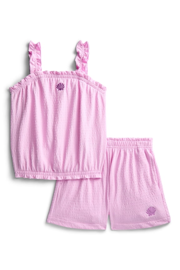 Girls Bubble Tank Top and Shorts Outfit Set, 2-Piece, Sizes 4-10