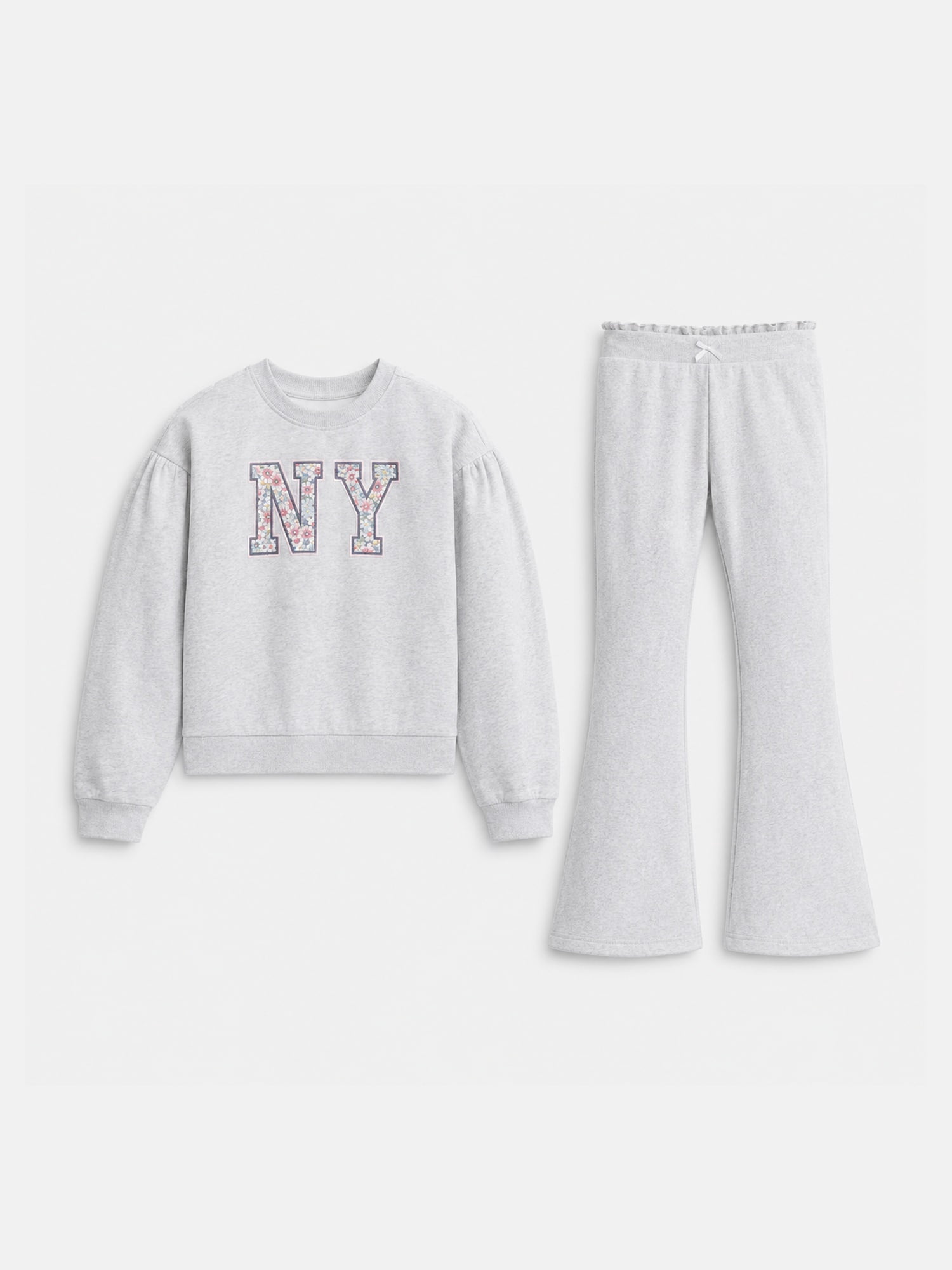Wonder Nation Girls' Sweatshirt and Flare Leggings Set, 2-Piece, Sizes 4-10
