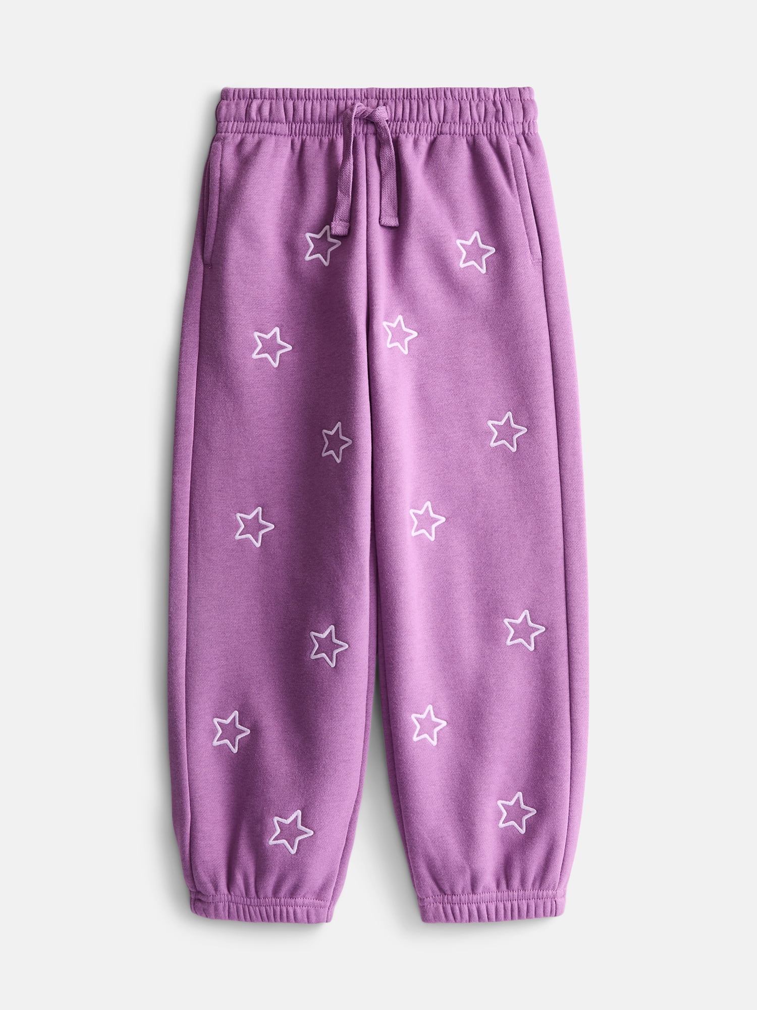 Wonder Nation Girls Embroidery Joggers, Sizes 4-10