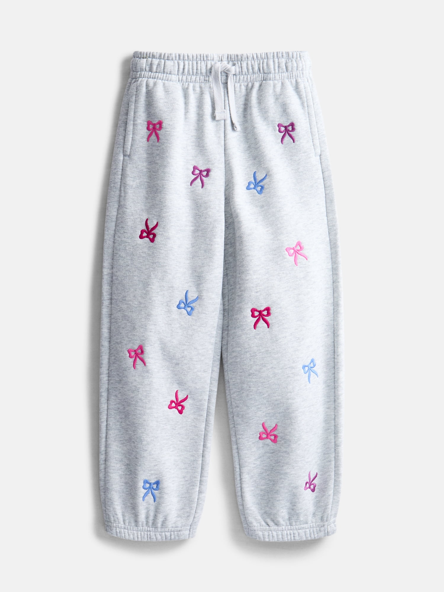 Wonder Nation Girls Embroidery Joggers, Sizes 4-10