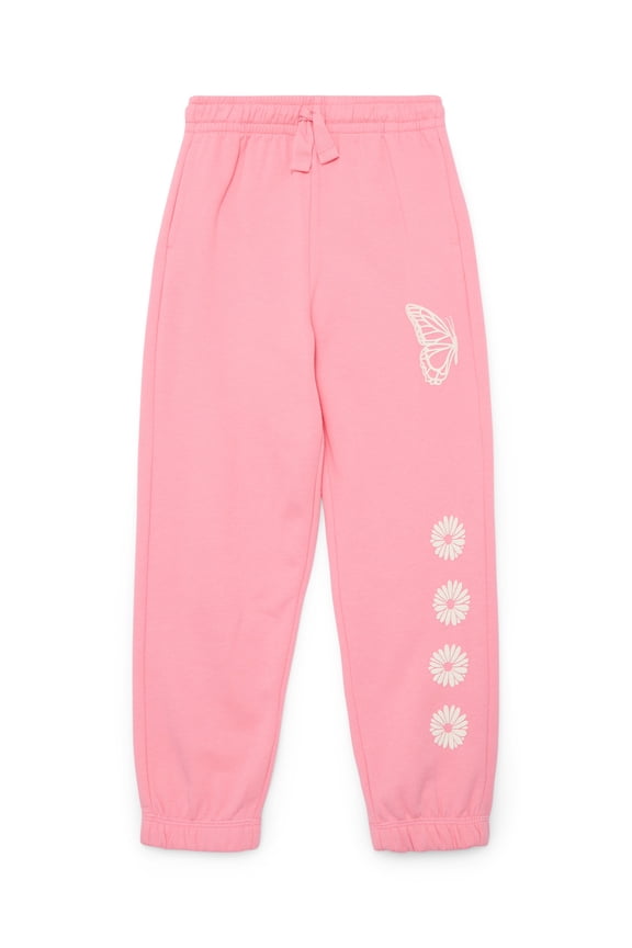 Little Girls Fleece Jogger Pants, Sizes 4-10