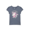 thumbnail image 1 of Wonder Nation Little Girls Short Puff Sleeve Graphic Tee, Sizes 4-10, 1 of 3