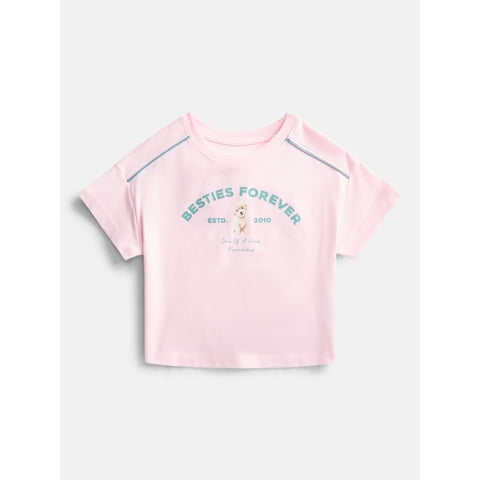 Girls Graphic Tee with Short Sleeves, Sizes 4-10