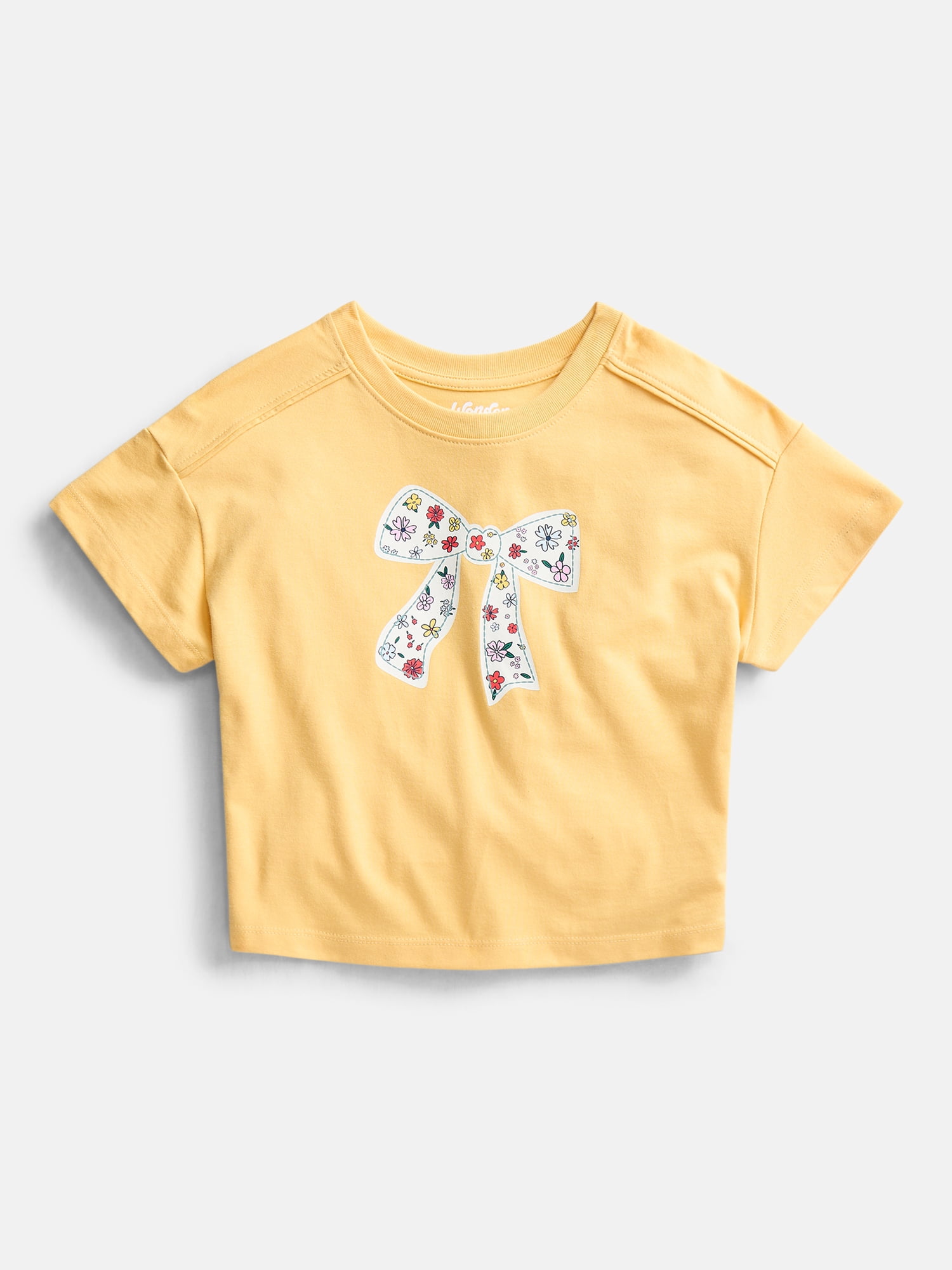 Wonder Nation Girls Graphic Tee with Short Sleeves, Sizes 4-10