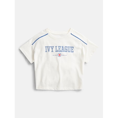 Wonder Nation Girls Graphic Tee with Short Sleeves, Sizes 4-10