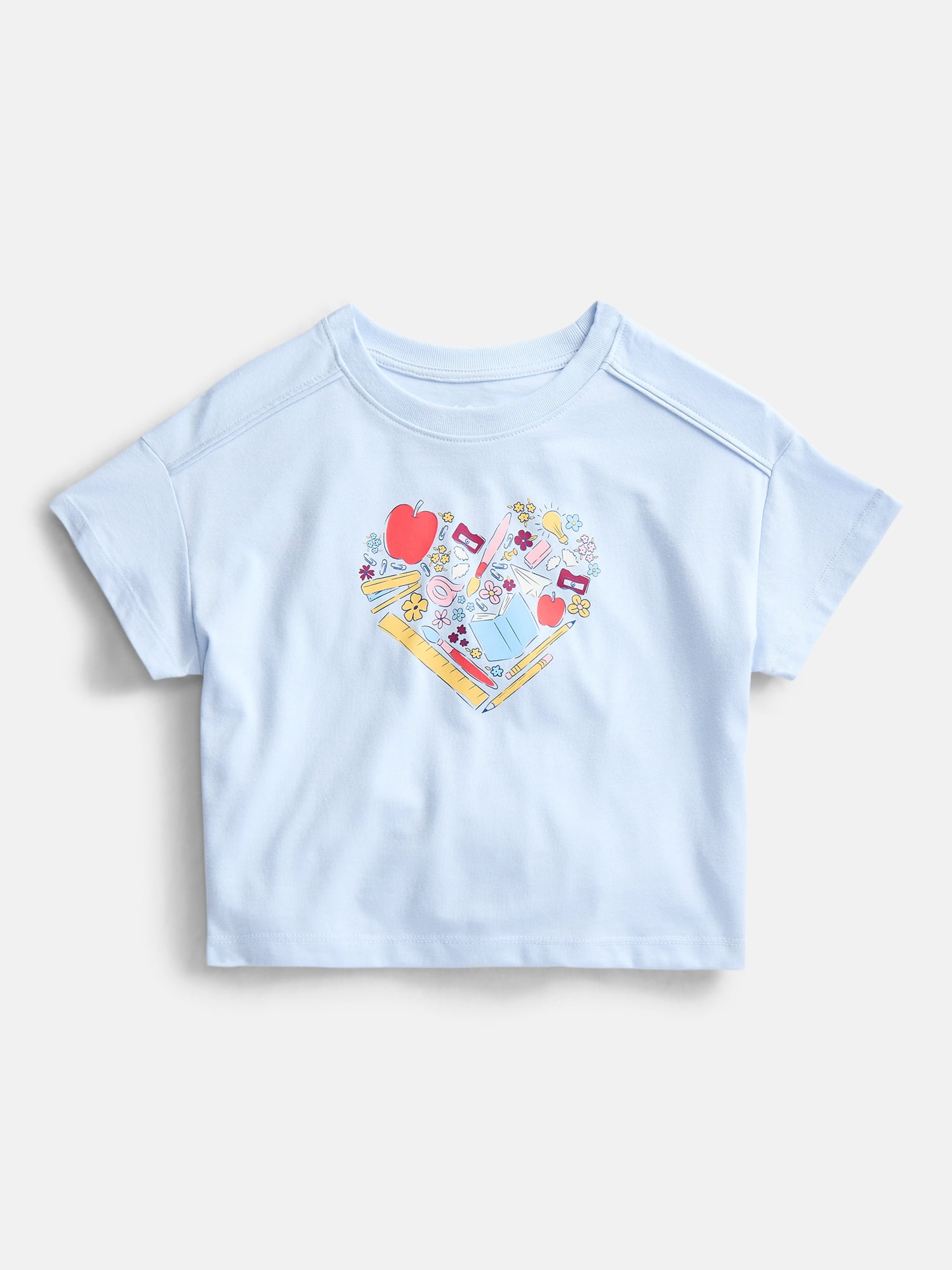 Wonder Nation Girls Graphic Tee with Short Sleeves, Sizes 4-10