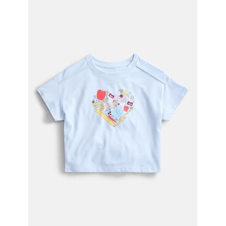 Wonder Nation Girls Graphic Tee with Short Sleeves, Sizes 4-10