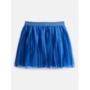 Wonder Nation Little Girls' Pleated Mesh Skirt, Sizes 4-10