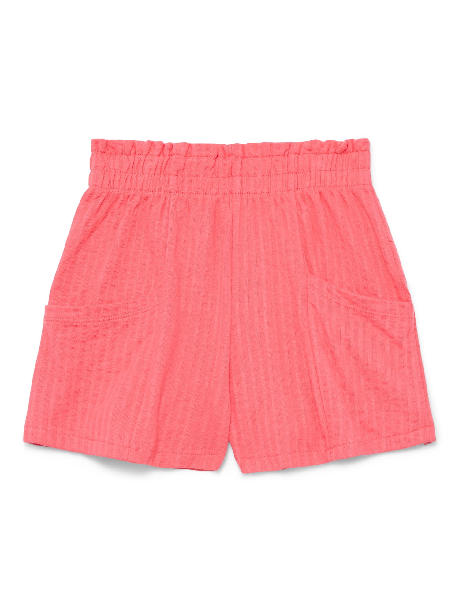 Wonder Nation Little Girls Knit Paperbag Shorts, Sizes 4-10