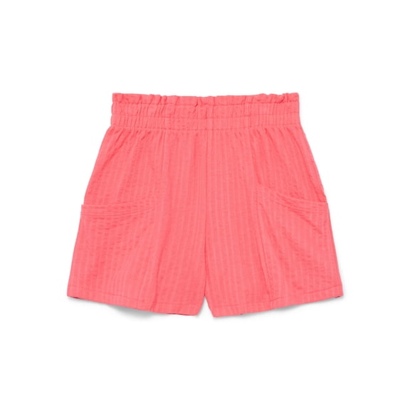 Wonder Nation Little Girls Knit Paperbag Shorts, Sizes 4-10
