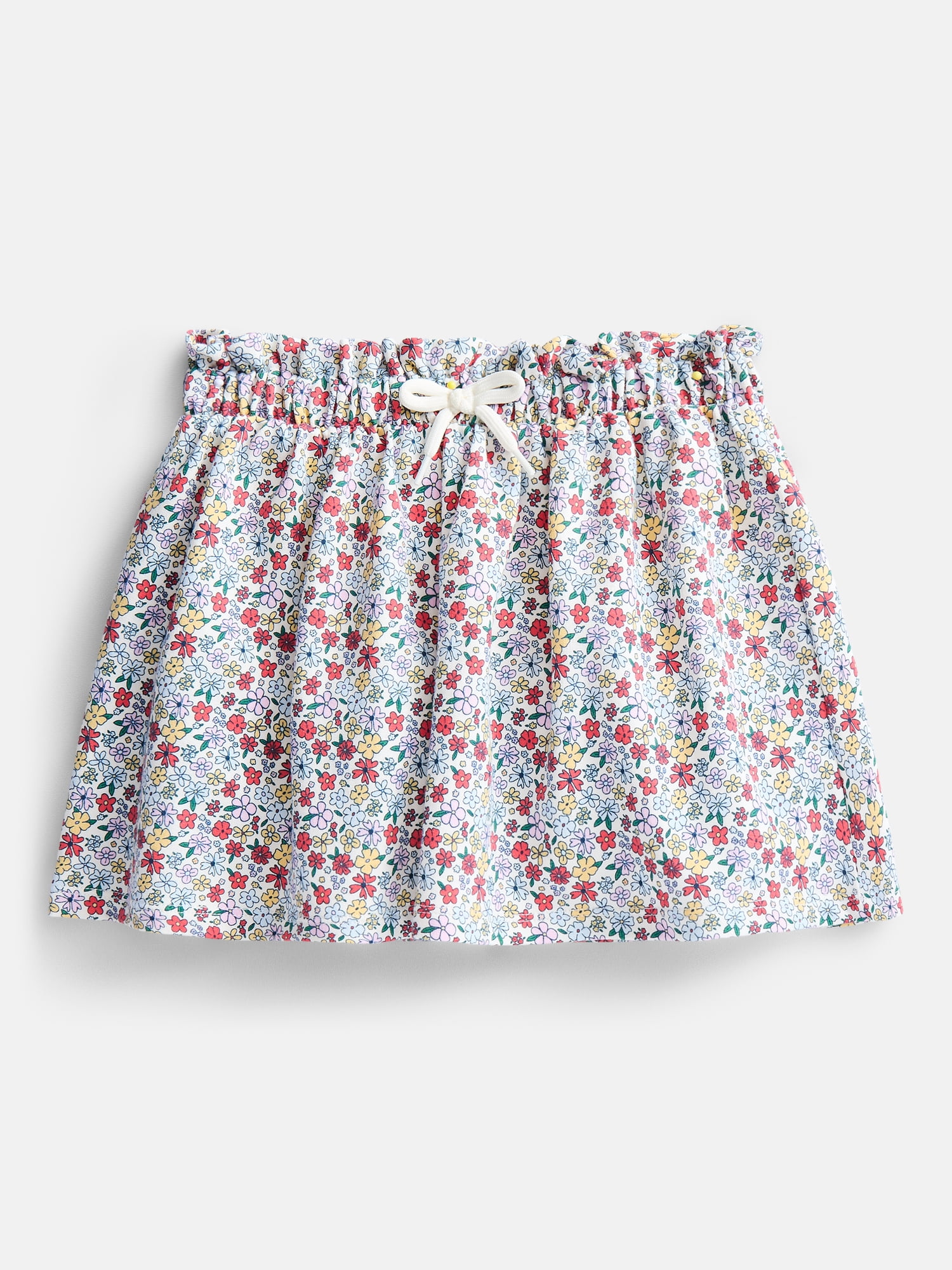 Wonder Nation Little Girls Scooter Skirt with Paperbag Waist, Sizes 4-10
