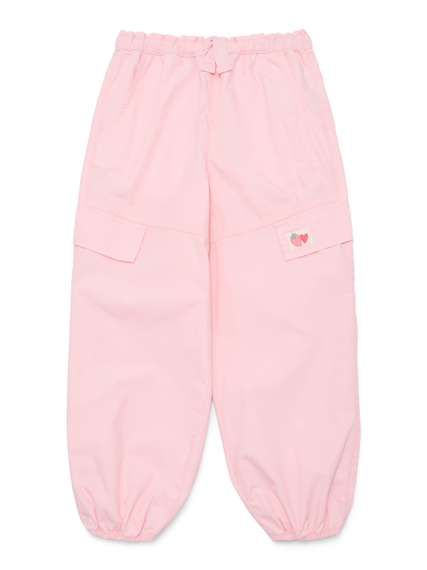 Wonder Nation Little Girls Cotton Parachute Jogger Pants, Sizes 4-10
