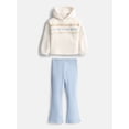 thumbnail image 1 of Wonder Nation Girls Plush Hoodie and Flare Leggings Set, 2-Piece, Sizes 4-10, 1 of 5