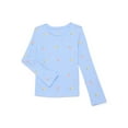 thumbnail image 1 of Wonder Nation Girls Printed Rib Tee with Long Sleeves, Sizes 4-10, 1 of 3